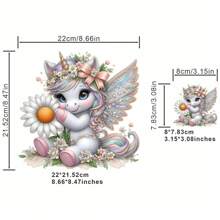 1pc/2pcs/3pcs/向日葵可爱独角兽元素服装补丁布DIY A级可水洗粘合服装热转印粘合布女/男T恤包枕头装饰徽章标签棒球帽背包等可用