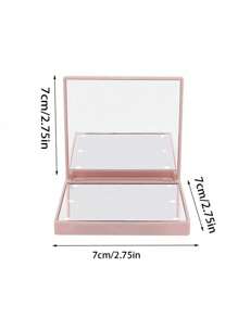 1 pièce Miroir de maquillage pliant carré exquis avec motif rose, verre haute définition 2X grossissement, miroir compact de poche, petit miroir de vanité, cadeau parfait pour maman bien-aimée, sœur, mariée et demoiselle d'honneur lors d'occasions spéciales comme les fêtes, les anniversaires, les mariages, la Fête des mères et la Saint-Valentin, accessoires de voyage