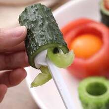 5pcs/Set Fruit & Vegetable Corer, Multi-Function Veggie Seed Remover, Cucumber & Bitter Gourd Deseeder, Kitchen Tool, Party Food Prep, Christmas Fruit Tool