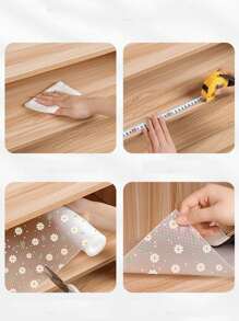 1 Roll Cute Shelf Liner, Suitable For Kitchen Cabinets, Non-Stick Drawer Liners, Anti-Slip Refrigerator Mats, Waterproof EVA Fridge Pads, Cabinet Mats, Easy Placemats