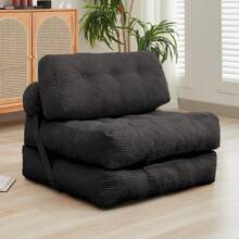 Folding Sofa Bed, Convertible Sleeper Chair With Pillow & Back Support, Portable Fold Out Chair Bed, Comfy Floor Sofa Lounge, Lazy Sofa For Dorm/Living Room/Office/Apartment - 深灰色 - 查看 5