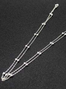 1 件简约串珠链腰链，女士度假、约会、礼物、日常佩戴配饰 - 款式1 - 查看 5