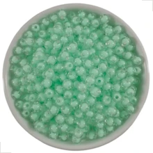 Acrylic Ball With Transparent Hole, Colorful Core, 8mm, 1750pcs, Decoration And Crafts