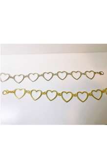 Heart Shape Belt Chain Fashion Decoration - Vàng - Xem 3