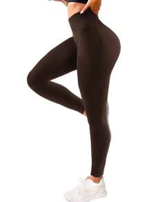 Amplify Scrunch Butt Lifting Leggings For Women Seamless Gym Workout Leggings High Waist Tummy Control Yoga Pants - Goat Brown - View 3