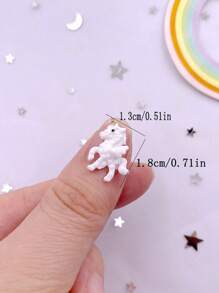 10pcs Hand Painted Mixed Resin Glitter Mini Colorful Pegasus Unicorn Flat Back Rhinestone Art Applique DIY Jewelry Making Scrapbook Decor Crafts Accessories Summer, School - Random mixed - View 3