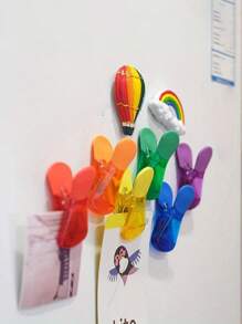 6 Pcs Food Chip Snack Bag Sealing Clips, Color Refrigerator Magnet Clips Air-Tight Clips For Home Kitchen Storage, Mini House Kit - Multicolor - View 2