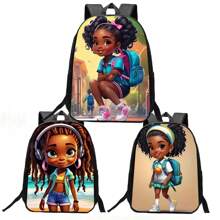 Cartoon Mode Stijl Student Casual Veelzijdige Rugzak, Tiener Dagelijkse Reisrugzak, Meisjes Schooltas