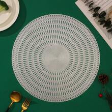 1pc/4pcs/6pcs Windproof Round Reusable Placemats, Heat Resistant Anti-Skid Table Mats For Home Kitchen, Hotel, Restaurants