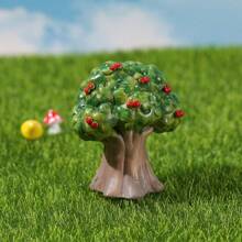 Resin Artificial Apple Tree Miniature Ornament Bonsai For Landscape DIY Decor, Garden, Aquarium Accessories
