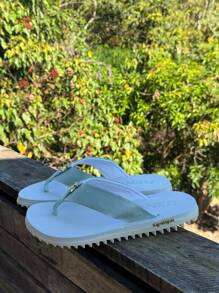 Kenner Kivah Rakka L7 Men's Casual Basic Flip Flops Tractor Sandal Everyday Side Detail - 白色 - 查看 4