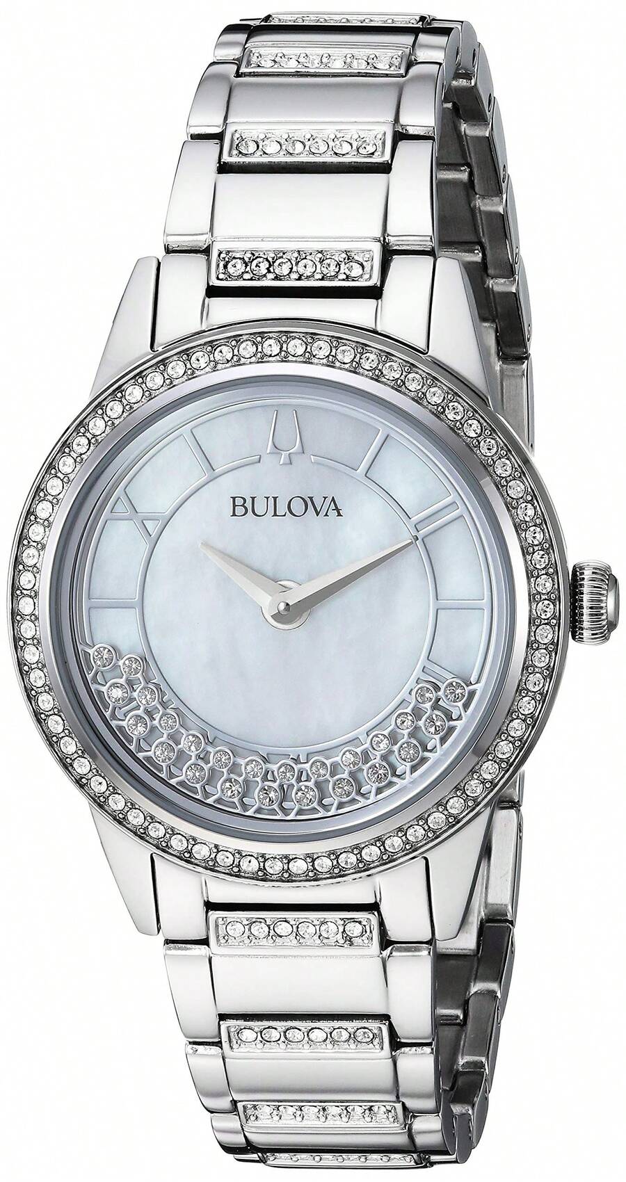 Bulova TurnStyle Crystal Stainless Steel Ladies Watch - 灰色 - 查看 1
