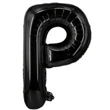 16 英寸黑色字母和数字气球铝箔氦气黑色字母派对气球聚酯薄膜气球字母和数字气球铝箔适用于生日婚礼周年派对装饰 - 黑色 - 查看 23