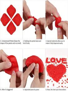 560片/套爱心气球花瓣套装（2个18英寸气球+20个10英寸气球+1个LOVE气球+500片花瓣），适用于婚礼和订婚派对装饰。 - 玫瑰紅 - 查看 11