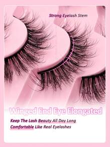 7 Pairs 3D Faux Mink Volumes Fake Lashes Soft Fluffy Natural Long False Eyelashes Extensions