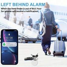 RSH 2 Pieces Air Tracker Wallet Finder Smart Tag, Suitable For Iphone Find My App(Only For IOS) Luggage Tracker Wireless Key Detector Item Finder,Smart Label Worldwide Location Tracking Lose Pet Wallet Backpack Hand Luggage Car(Not For Android System)