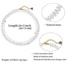 A Golden Cloud Bohemia Style Rainbow Gemstone Beaded Necklaces For Women Colorful Natural Stone Necklaces Surfer Beach Jewelry Gifts Daily Wear - Clear - View 3