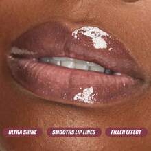 HUDA BEAUTY Lip Gloss Plumper For Fenty Beauty High-Shine Non-Sticky Formula With Vitamin E Lip Filler Effect & Hydrating Gloss 0.13 Oz/3.9 ML-Faux Filler Shiny Non-Sticky Lip Gloss-Size 0.13 Oz / 3.9 ML - She Glitzy - 查看 6