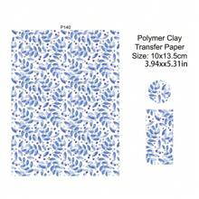 Natural Series Flowers Leaves Colored Pattern Polymer Clay Transfer Paper Disposable Stickers Printing Paper Earrings Making