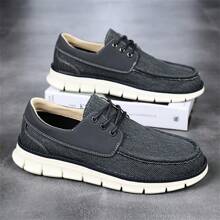 Men's Outdoor Casual Sports Shoes, Lace-Up, Casual Cargo Style Style, Soft Canvas Upper With Flexible Sole