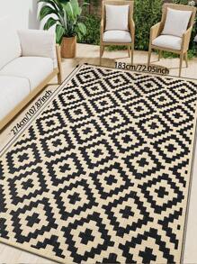 Waterproof Outdoor Rug, 5x8 Ft, Reversible Plastic Grass Patio Carpet For Garden, Camping, RV, Suitable For Yard, Patio, Balcony, Outdoor Entrance, Backyard, Bench, Picnic, Camping, Pool Deck, Black And Beige - Beige - View 10