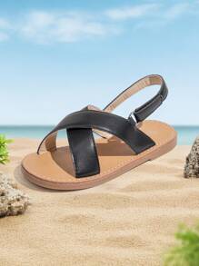 Sandalias planas de playa de moda para niños en verano