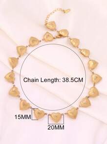 1pc 18k PVD Gold Plated Stainless Steel Hollow Heart Pendant Necklace For Women Silver Golden Color Light Handy Heart Chain Necklaces Party Jewelry Gifts - Necklaces - View 5