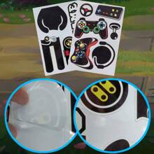 2 件游戏玩家墙贴贴纸夜光墙贴游戏墙贴游戏控制器墙贴游戏室装饰视频游戏贴花适用于男孩儿童女孩卧室游戏室墙壁装饰……（绿色） - 綠色 - 查看 4