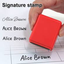 Custom Auto-Press Name Stamps: Handwritten Signature Stamps With Built-In Ink For Easyization Of Stationery, Books, And Office Supplies