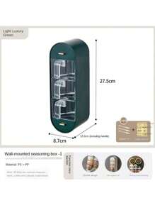 Seasoning Box Home Kitchen Shelf Salt Seasoning Combination Set Seasoning Bottle Jar Wall Hanging No-Drill