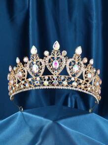 Women's Princess Crown Headpiece, Birthday Queen Black Crystal Crown, Suitable For Party, Birthday, Halloween, Photography, Gift-Giving, Christmas And Other Occasions - Multicolor - View 5