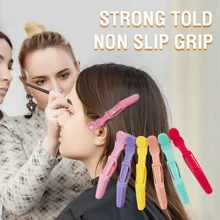 5pcs Candy Color Seamless Hair Clips, Includes Bangs Clip, Crocodile Hair Clips For Styling, Hair Partition And Perm/Dyeing