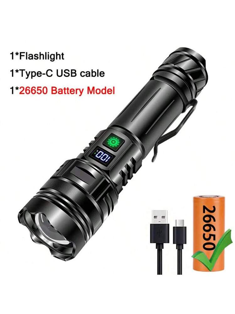26650 usb flashlight rechargeable 1300 lumens Anker Ultra-Bright Tactical with Lumens, Rechargeable(26650 Battery Included), IPX7 Water-Resistant, Bolder LC130 LED with 5 Light Modes for Camping, Security, Emergency Use : Sports & Outdoors focused light in a rugged High-Power LED Flashlight, USB Rechargeable