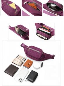 Durable Waterproof Chest Bag with Adjustable Strap - Perfect for Sports and Travel - Black - View 6