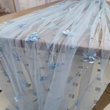 1 件珍珠蓝花卉桌旗，透明薄纱桌旗装饰，适合生日派对、情人节、宴会 - 藍色 - 查看 2