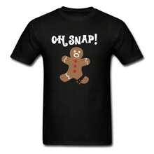 Japanese Great Wave Classic Short Sve Uni Cotton T-Shirt - 黑色 - 查看 1