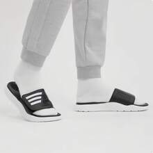 Adidas ALPHABOUNCE SLIDE 2.0輕便運動休閒拖鞋 - 黑與白 - 查看 6