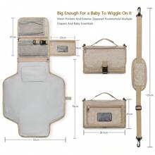 Portable Baby Diaper Changing Pad - Soft & Comfortable Portable Diaper Changing Mat With Wet Wipes Pocket - Waterproof, Easy To Clean Travel Changing Pad, Essential For Newborns
