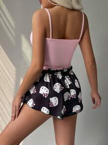 SANRIO 2 件 Hello Kitty 女式印花短款吊带背心 - 彩色 - 查看 6