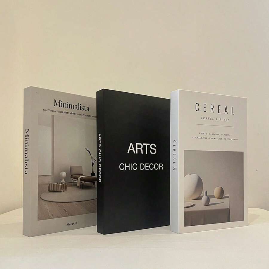 Set de 3 libros decorativos plegables, adornos de estilo sencillo para decoración de habitación, el mejor regalo
