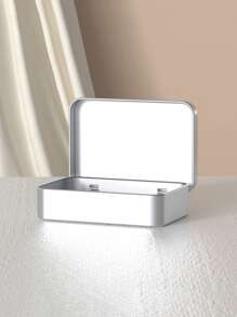 全新方形锡制收纳盒，小型金属收纳盒，适用于珠宝、钥匙、硬币、婚礼糖果容器