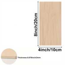 4/8/16/30pcs Craft Plywood - 8X4 Inches, 2mm Thick, Smooth Wood Boards, Suitable For Laser Cutting, DIY Projects, Architectural Models, Staining - Yellow Wood Boards