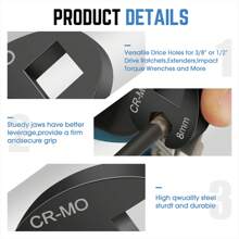 15pc Crowfoot Flare Nut Tool Kit For 8 To 24mm Flare Nuts, Metric Crows Foot Wrench Set For 3/8Inch And 1/2Inch Drive Ratchet - Blue - View 3