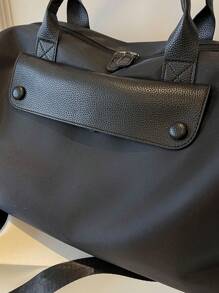 Large Capacity Travel Duffel Bag, Women's High-End Wet & Dry Separation, Lightweight Luggage Bag, Handbag, Shoulder Bag & Crossbody Bag, Unisex Bag For School School Accessories School Stuff - Black - View 11