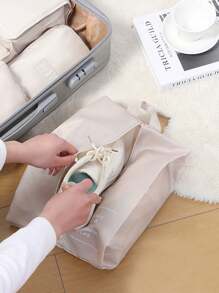 8/1 件旅行收纳套装，包括化妆包、行李收纳包、洗漱包、网袋、衣服袋、护肤包、化妆刷袋、鞋袋、瓶袋和拉绳袋，适用于衬衫、内衣、衣服、化妆品、口红、眼影、粉底、海绵、刷子和牙刷、牙膏、洗面奶、爽肤水、乳液、面霜等洗漱用品，适用于旅行、医院、宿舍、学校、度假、返校必需品