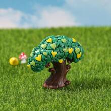 Resin Artificial Apple Tree Miniature Ornament Bonsai For Landscape DIY Decor, Garden, Aquarium Accessories