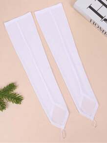 1 pieza Nuevos guantes sin dedos largos y transparentes, de diseño elegante y transpirables, con protección UV para bodas y fiestas