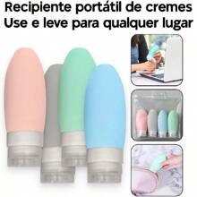 Kit 4 90ML Silicone Bottles With Transparent Case Useful For Travel Dispenser - 2 GÓI - Xem 3