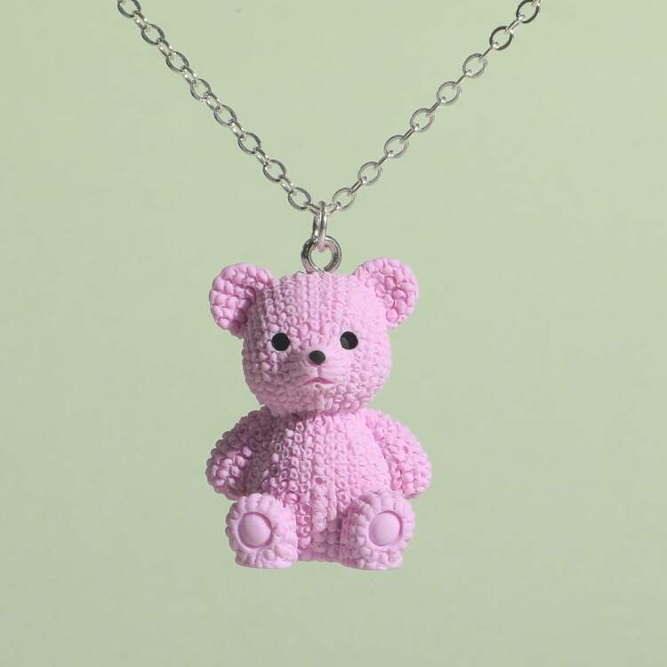 STAREDGE 6pcs Assorted Color Mini Teddy Bear Resin Charms, Jewelry Making Pendant For Bracelet, Necklace, Keychain, Earrings DIY Accessories - Sitting Bear - View 6