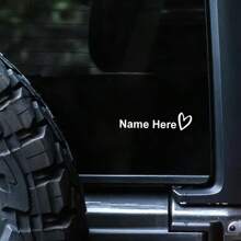 2pcs Custom Windshield Sticker, Unisex Car Decal, Essential Car Exterior Accessories For BMW, Mercedes-Benz, Audi, And More, Available In White, Black, Pink, Red, Colorful Laser Mix - Personalized Text Decal For Cars, Trucks, SUVs - Multicolor - View 3